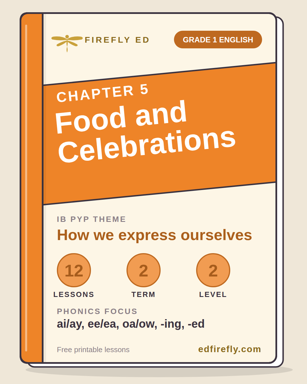 Cover for Chapter 5: Food and Celebrations, Grade 1 English